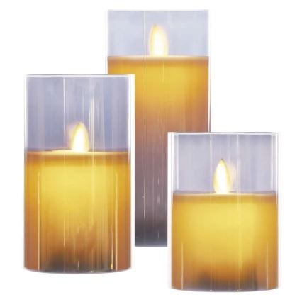 Komplet 3× LED svijeće — napajanje 6×AA