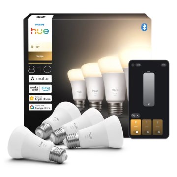 KOMPLET 4x LED prigušivačkih žarulja Philips Hue WHITE E27/7W/230V 2700K