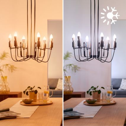 Set od 4 RGB LED prigušive žarulje Philips SMART C37 E14/4,9W/230V 2200-6500K