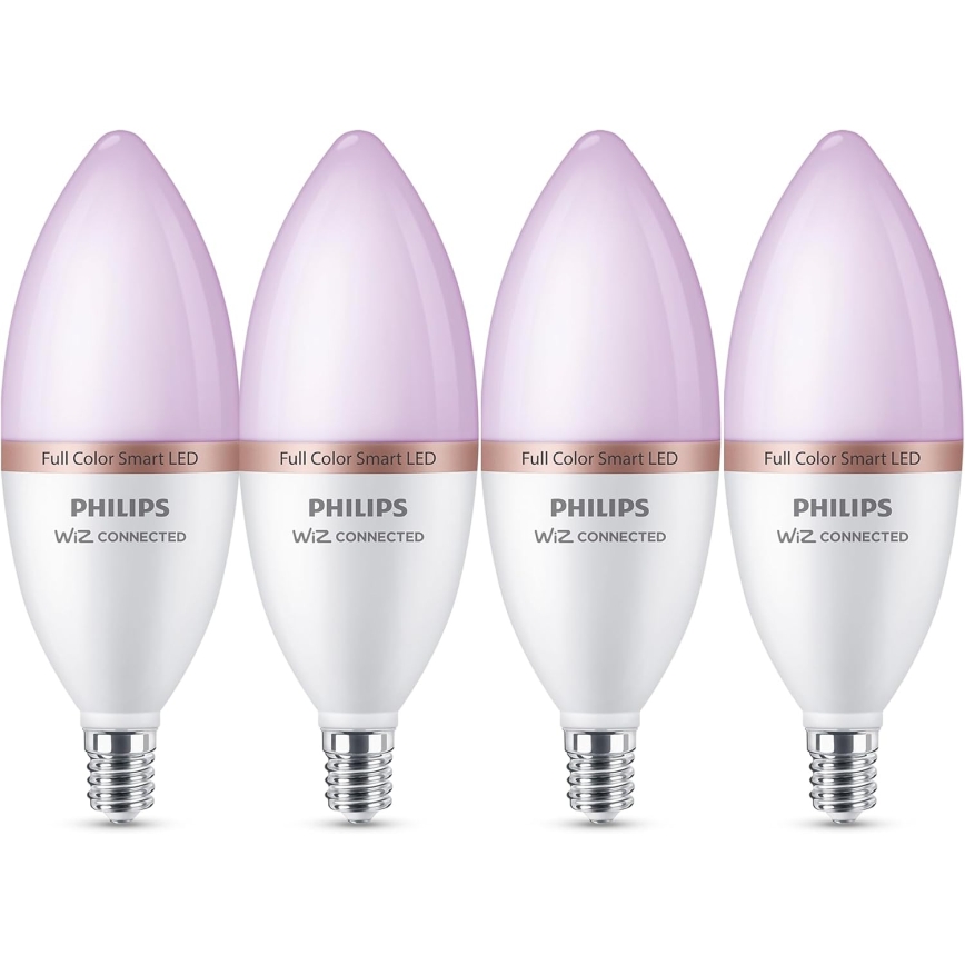 Set od 4 RGB LED prigušive žarulje Philips SMART C37 E14/4,9W/230V 2200-6500K