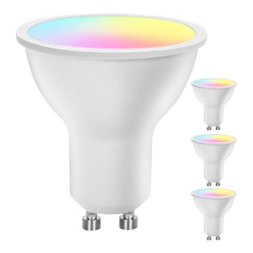 Komplet 4x LED RGBW pametnih prigušivačkih žarulja GU10/4,9W/230V 2700-6500K - Aigostar
