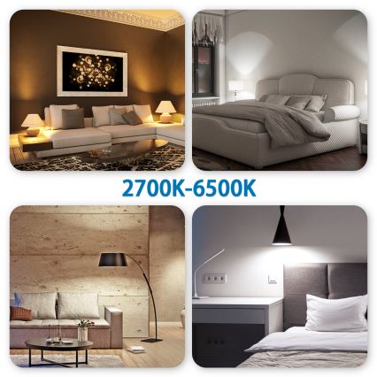 Komplet 4x pametnih LED RGBW žarulja GU10/4,9W/230V 2700-6500K - Aigostar