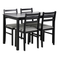 KOMPLET Blagovaonski stol + 4x stolice EMILY crne