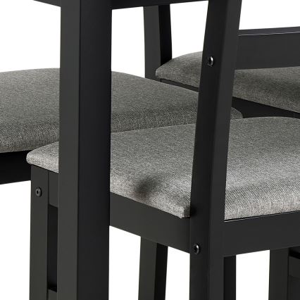 KOMPLET Blagovaonski stol + 4x stolice EMILY crne