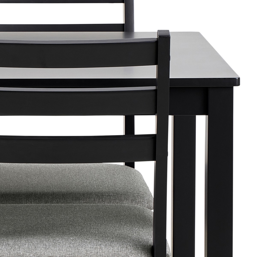 KOMPLET Blagovaonski stol + 4x stolice EMILY crne