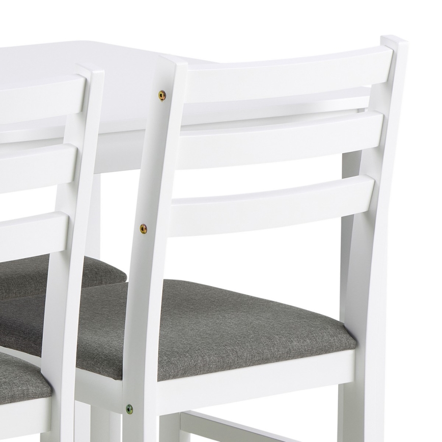 Komplet blagovaonskog stola i 4 stolice EMILY u bijeloj boji