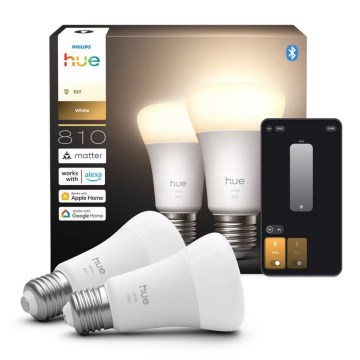 Komplet od 2 LED žarulje s mogućnošću prigušivanja Philips Hue WHITE E27/7W/230V 2700K