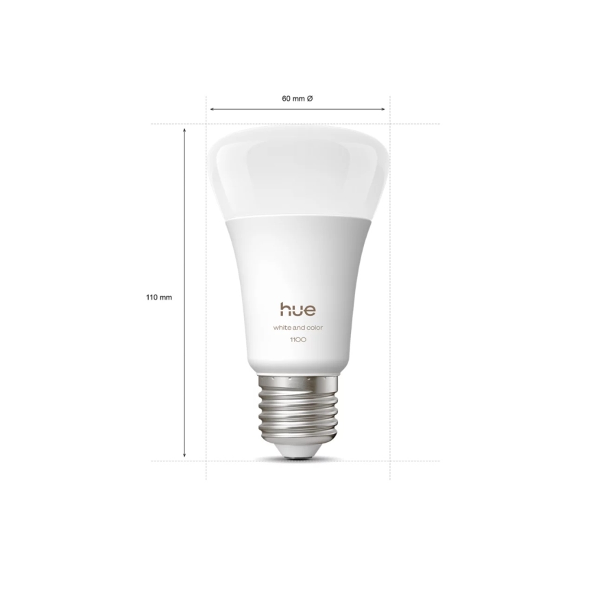 KOMPLET 2x LED žarulje s mogućnošću prigušivanja Philips Hue WHITE AND COLOR AMBIANCE E27/8,1W/230V 1000-20000K