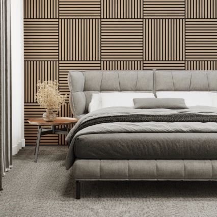 Komplet od 4 akustična zidna panela DANVIKEN 60x60 cm hrast