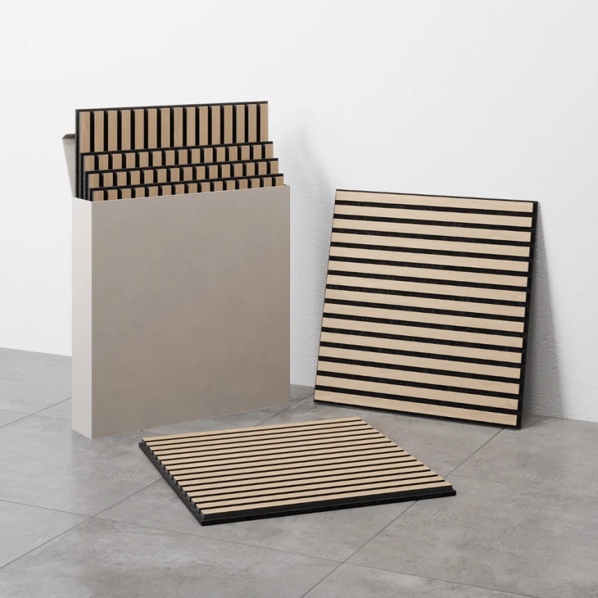 Komplet od 4 akustična zidna panela DANVIKEN 60x60 cm hrast