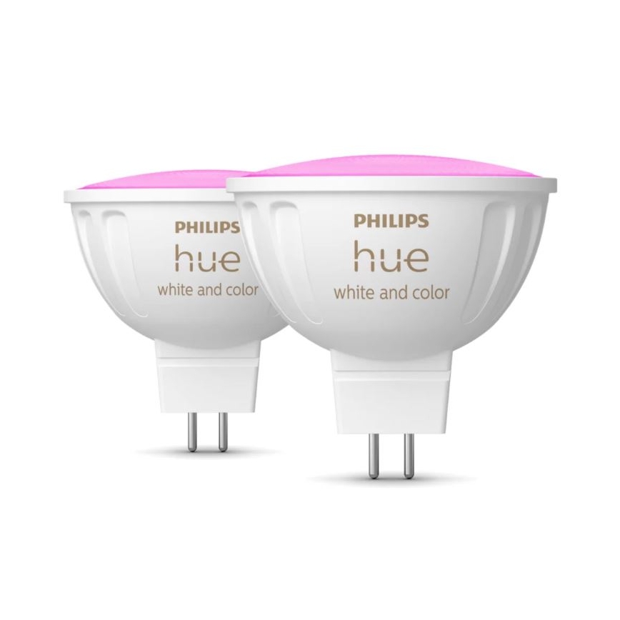 KOMPLET 4x LED RGBW prigušivih žarulja Philips Hue WHITE AND COLOR AMBIANCE GU5,3/MR16/6,3W/12V 2000-6500K