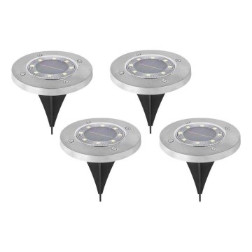 Komplet od 4 LED solarne svjetiljke CLAVO LED/1xAAA 4000K IP44 300 mAh