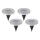 Komplet od 4 LED solarne svjetiljke CLAVO LED/1xAAA 4000K IP44 300 mAh