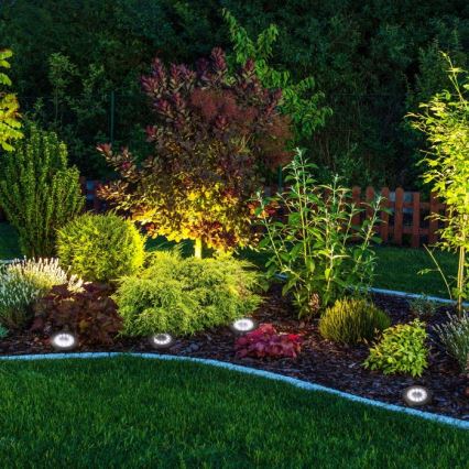 Komplet od 4 LED solarnih svjetiljki sa senzorom CLAVO LED/1xAAA 4000K IP44 300 mAh