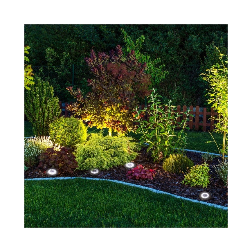 Komplet od 4 LED solarnih svjetiljki sa senzorom CLAVO LED/1xAAA 4000K IP44 300 mAh