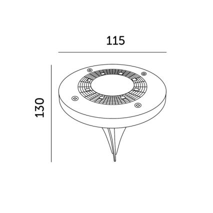 Komplet od 4 LED solarnih svjetiljki sa senzorom CLAVO LED/1xAAA 4000K IP44 300 mAh
