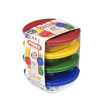Komplet od 4 staklenih posuda za hranu PYREX 0,3 l