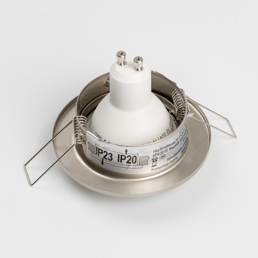 Komplet od 5 ugradnih stropnih svjetala za kupaonicu 1xGU10/4W/230V IP23 matni krom