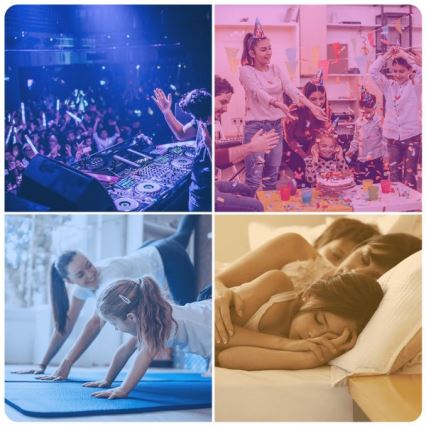 Komplet od 6 LED RGBW prigušivih žarulja MESH GU10/6,5W/230V 2700-6500K + daljinski upravljač - Aigostar