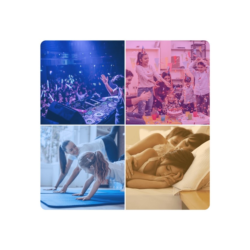 Komplet od 6 LED RGBW prigušivih žarulja MESH GU10/6,5W/230V 2700-6500K + daljinski upravljač - Aigostar