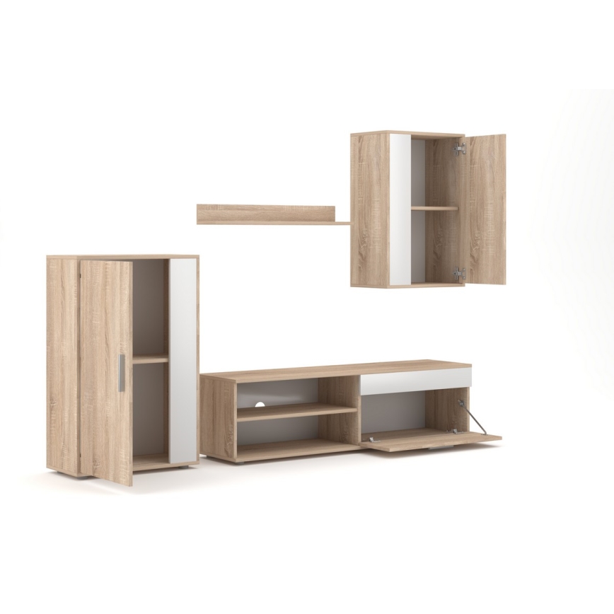 Komplet za dnevni boravak BRICK hrast sonoma/bijela