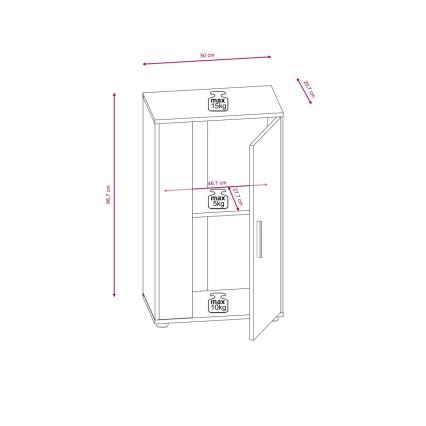 Komplet za dnevni boravak BRICK hrast sonoma/bijela