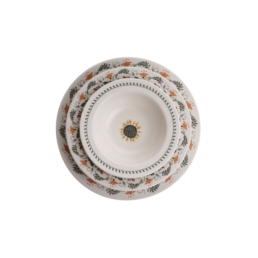 Komplet za jelo, 24-dijelni, šaren porculan