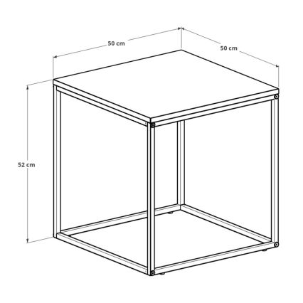 Konferencijski stol 52x50 cm smeđi