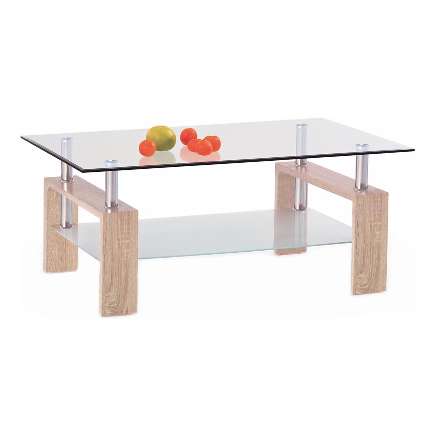 Konferencijski stol 55x110 cm proziran/sonoma hrast