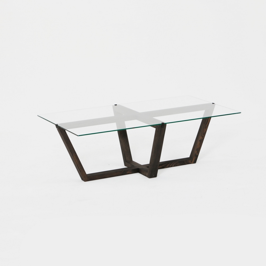 Konferencijski stol AMALFI 35x105 cm borovina/prozirno