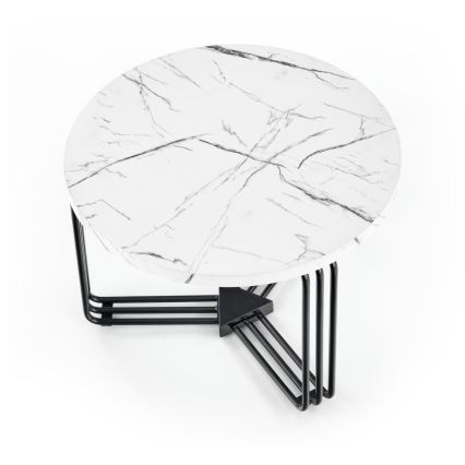 Konferencijski stol ANTICA 41x55 cm crni/mramorni dekor