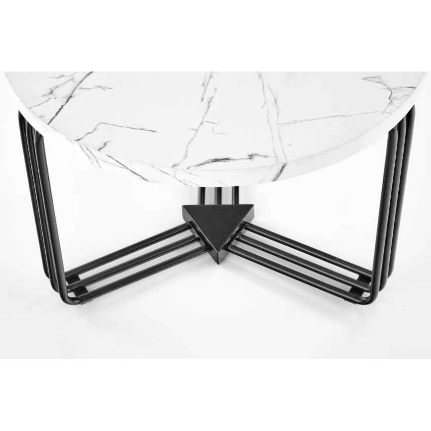 Konferencijski stol ANTICA 41x55 cm crni/mramorni dekor