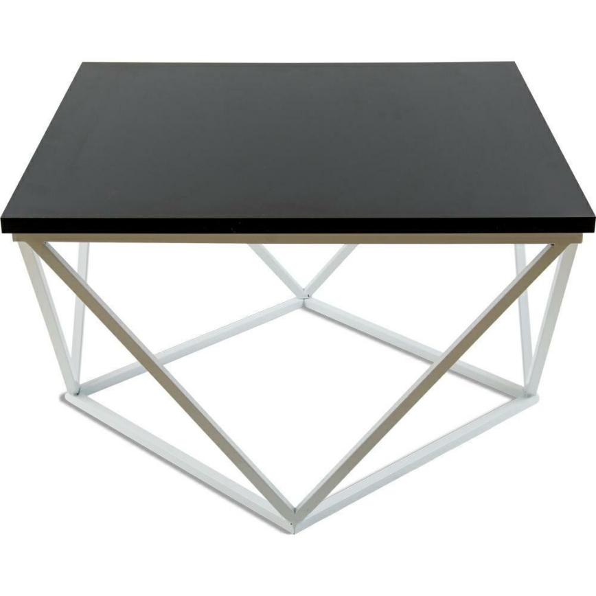 Konferencijski stol CURVED 60x60 cm bijela/crna