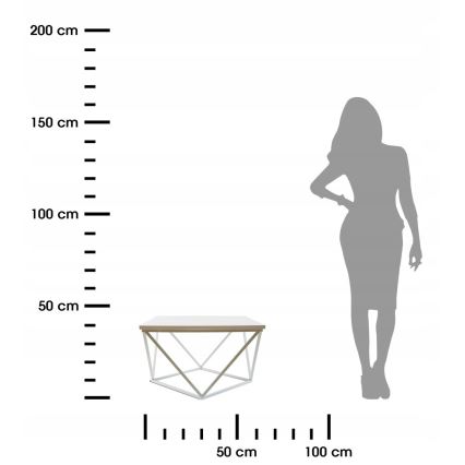 Konferencijski stol CURVED 60x60 cm bijeli