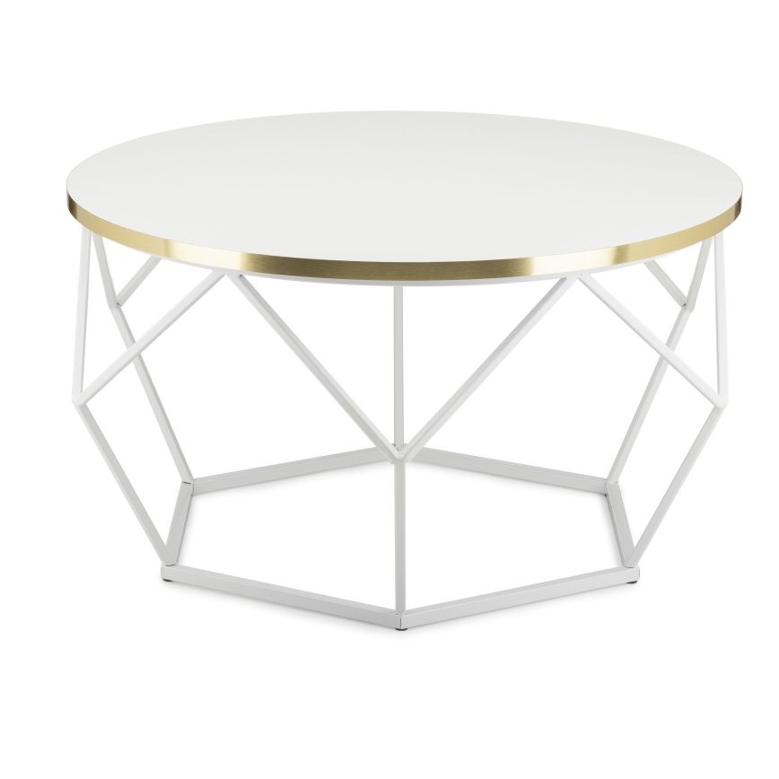 Konferencijski stol DIAMOND 40x70 cm zlatna/bijela