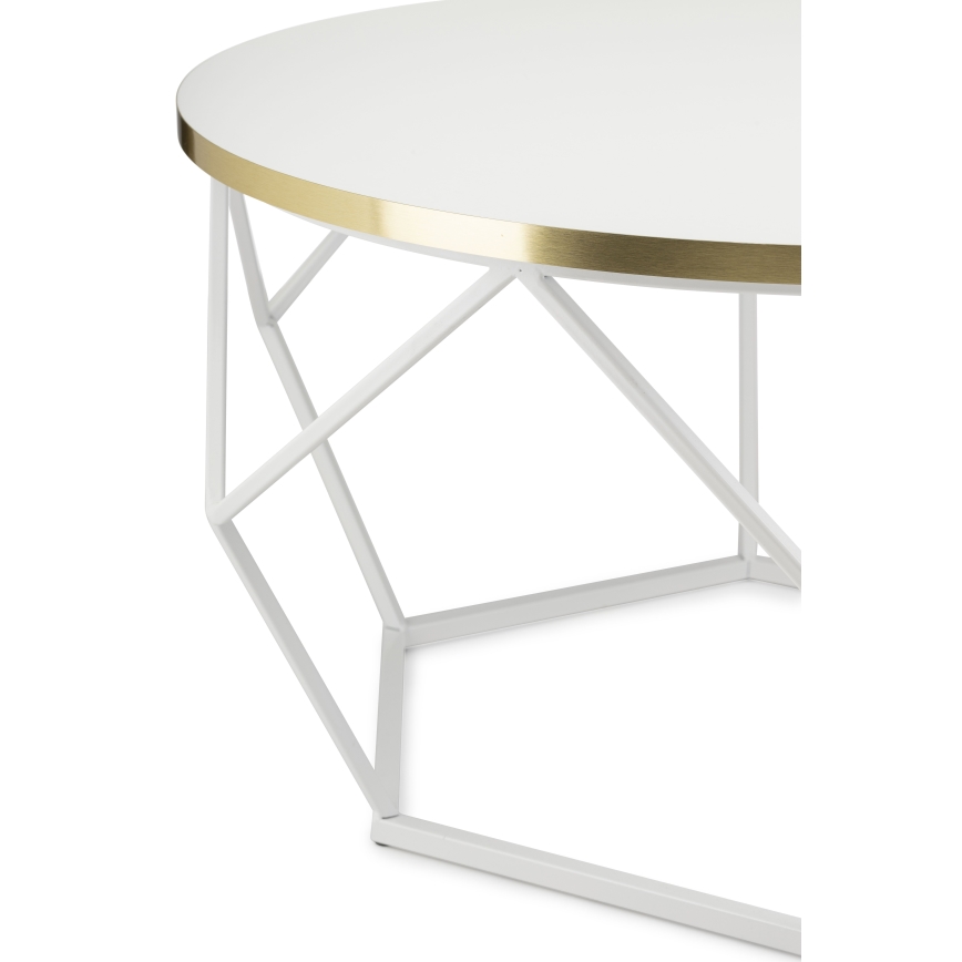 Konferencijski stol DIAMOND 40x70 cm zlatna/bijela