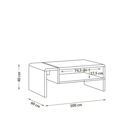 Konferencijski stol FRED bijela/siva