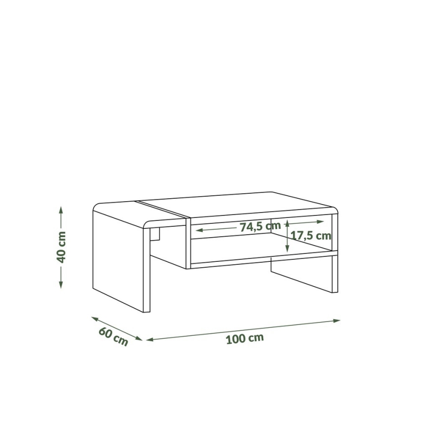 Konferencijski stol FRED bijela/siva