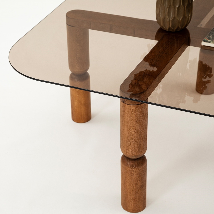 Konferencijski stol KEI 40x80 cm smeđa/brončana