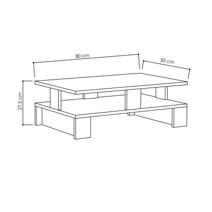 Konferencijski stol MANSU 27,5x80 cm antracit