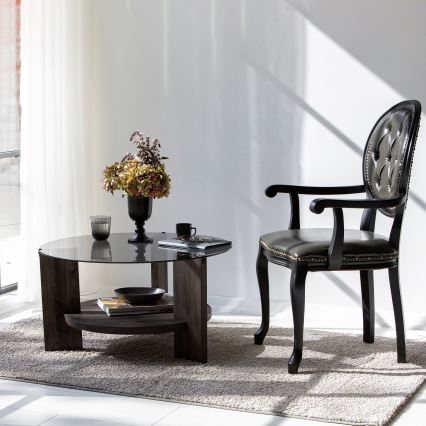 Konferencijski stol MONDO 40x75 cm borovina/crna