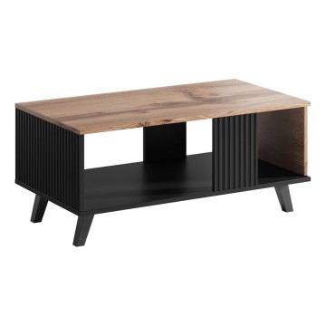 Konferencijski stol RANDOM 40x92 cm crna/wotan hrast