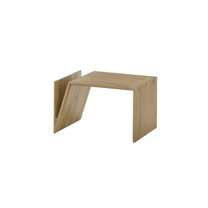 Konferencijski stolić PRISM 60 x 40 cm s mogućnošću vertikalnog i horizontalnog podešavanja, hrast