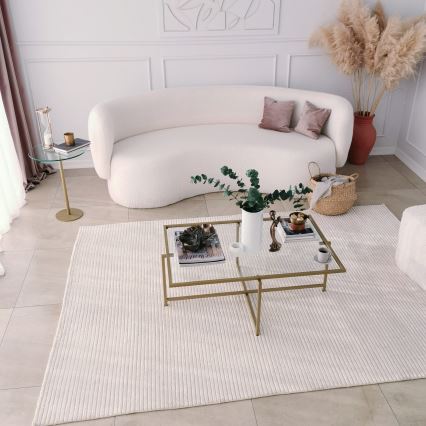 Konferencijski stol SUN 35x94 cm zlatna/prozirna