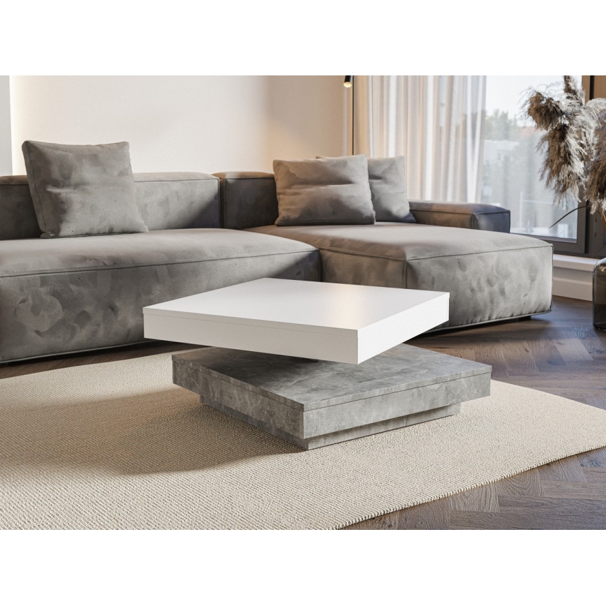 Konferencijski stol TIMO bijela/siva beton