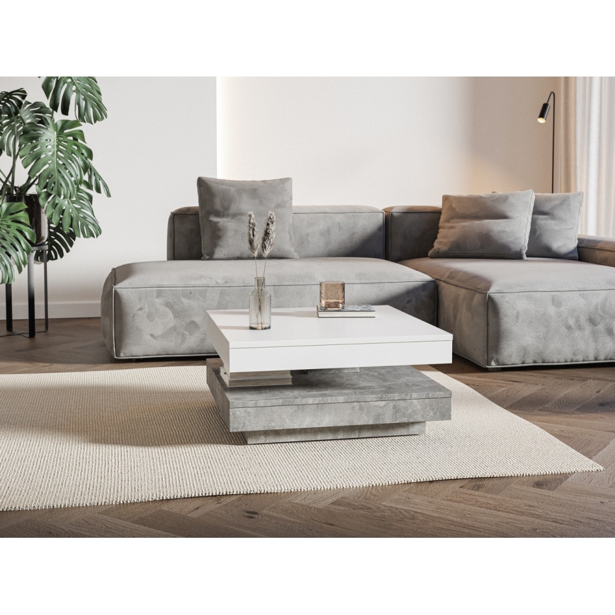 Konferencijski stol TIMO bijela/siva beton