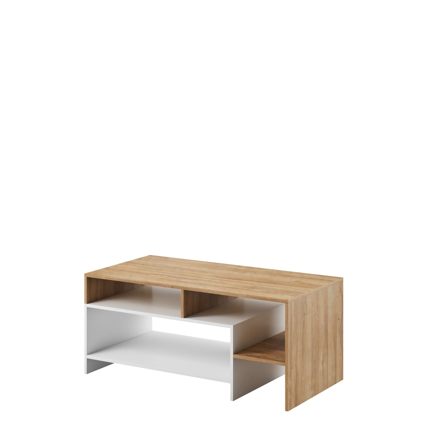 Konferencijski stolić ALVA 53 x 120 cm bijela/hrast grande