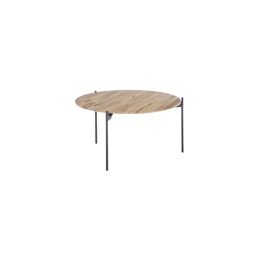 Konferencijski stolić AURA Ø 74 cm hrast/antracit