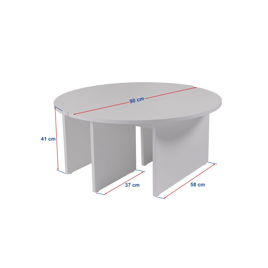 Konferencijski stolić LUVIA, mramorni dekor, bež
