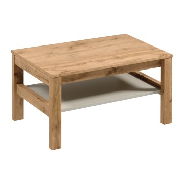 Konferencijski stolić MENTA 90x45 cm hrast wotan/siva